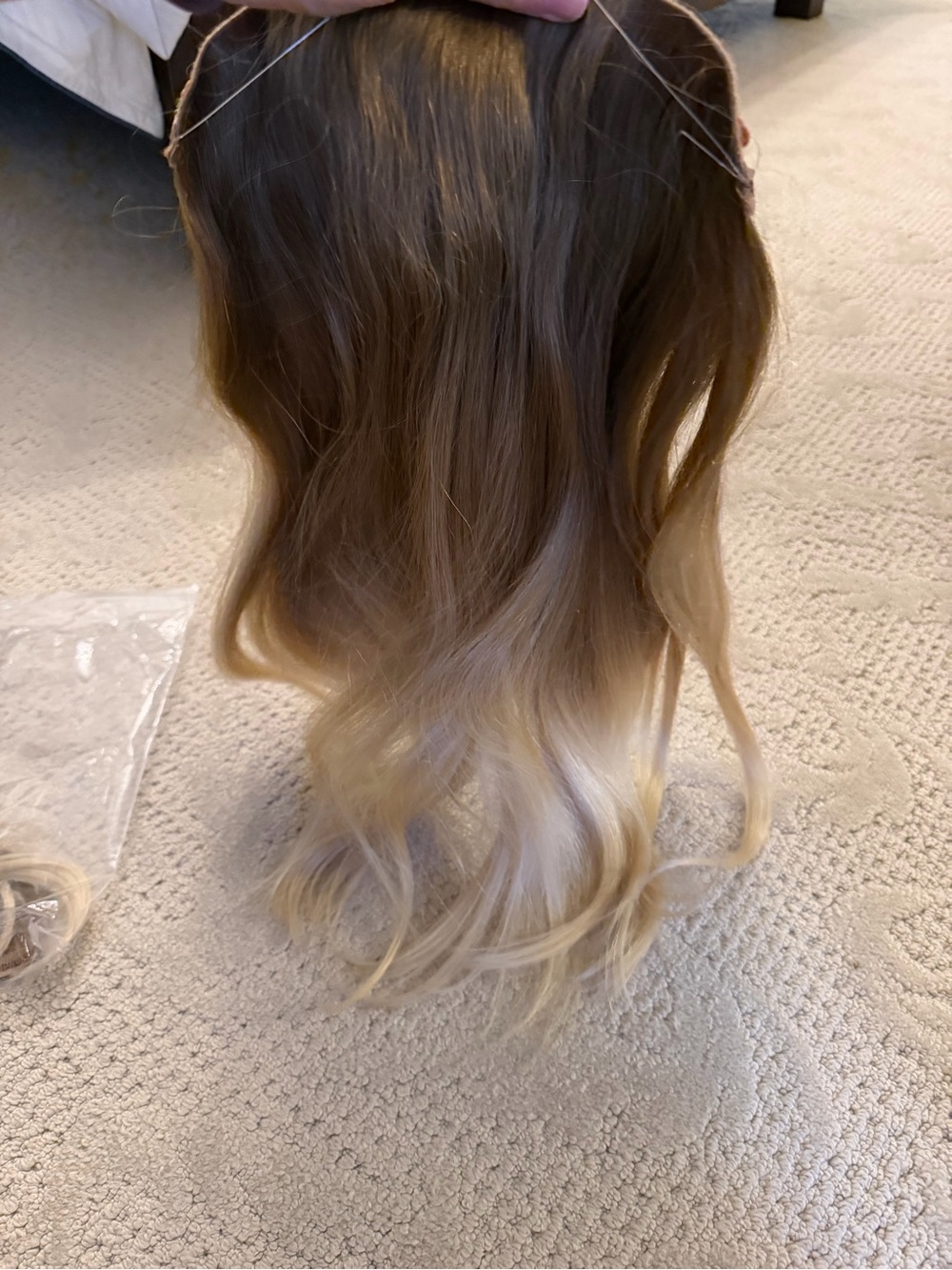 BELLAMI Halo Pro Extensions Kit, Ash Brown/Ash Blonde #8/60 Balayage 20 IN NWT - Picture 10 of 13